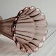 Vintage style translucent pink thick glass vase
