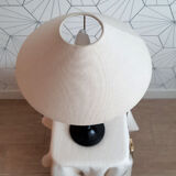 Turned wooden lamp