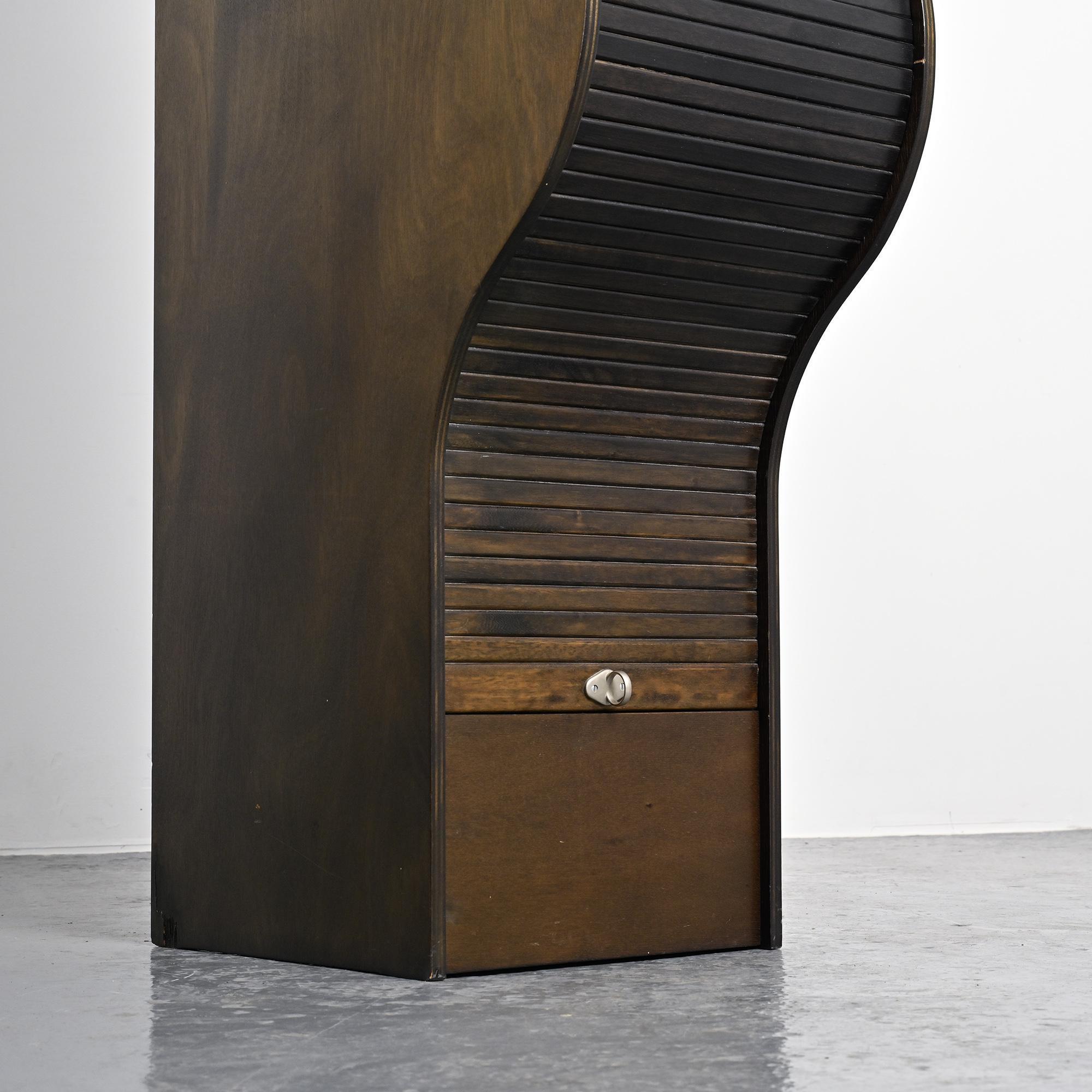 Jalousie secretary 5822 by Klaus Vogt for Thut Möbel, circa 1970.