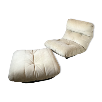 Armchair and pouf Marsala by Michel Ducaroy for Ligne Roset