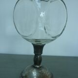 Vase or glass cup on silver stand