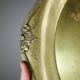Large empty pocket bowl, antique rockwork, gilded metal, Louis XV style.
