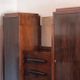 Art Deco furniture, Art Deco wooden sideboard with mirror, storage furniture, interior decoration.