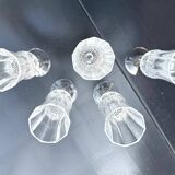 5 Cristal d'Arques champagne flutes, Lonchamp Vintage model
