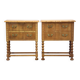 Vintage Danish modern oak nightstands by Henning Kjærnulf, 1960s, set of 2