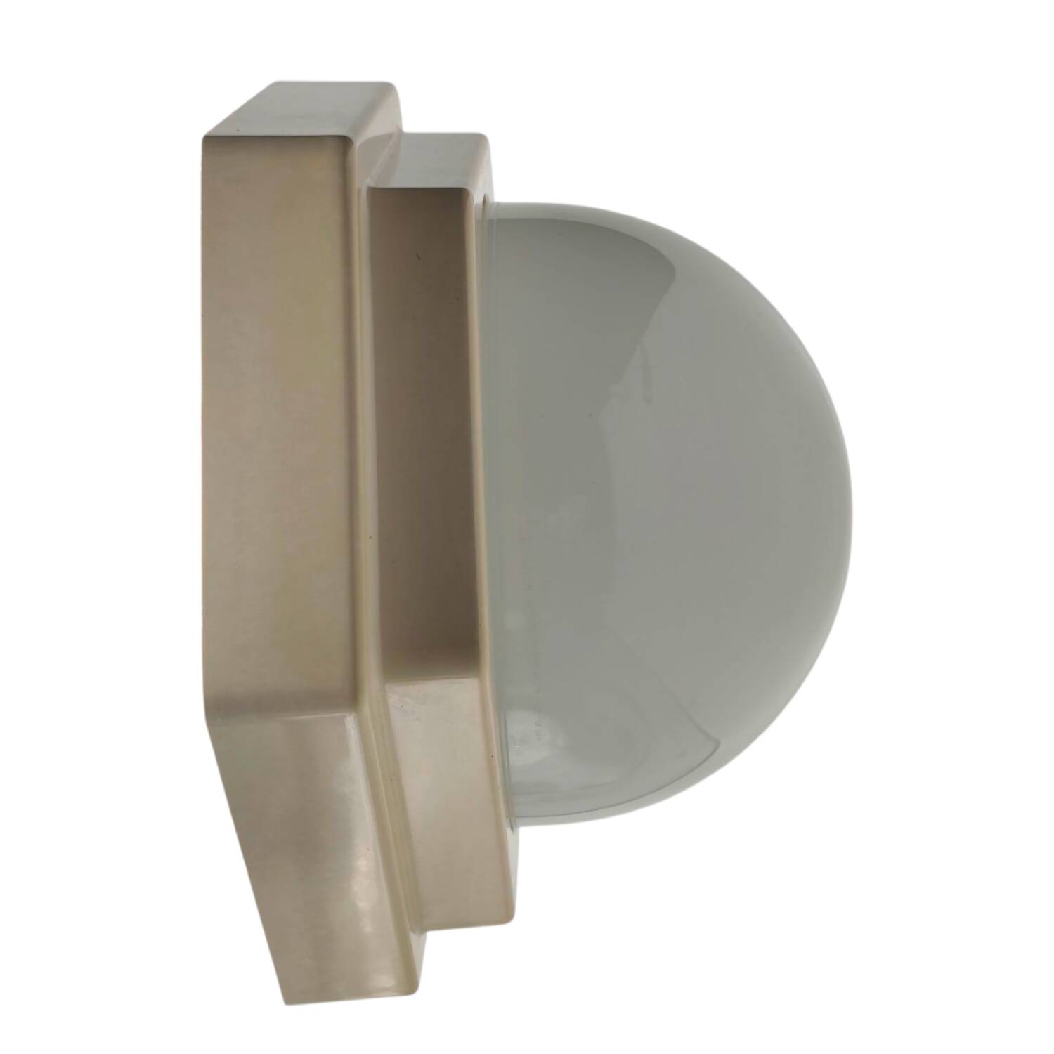 Vintage 1970s Herda Wall & Ceiling Lamp – Opaline Glass Hexagonal Base