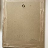 Watercolor 1920, silver carved wooden frame