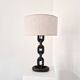 Brutalist lamp foot in boat chain links 1950