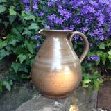 Pitcher ball in varnished beige cermic 60/70 years