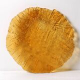 Amber Plate Jute by Pavel Panek / Glass Union / Czech Republic / 1977