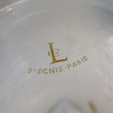 Beautiful acid-etched glass vase from Legras Saint Denis with chestnut tree decoration