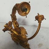 Pair of large Napoleon III bronze wall lights