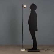 Vintage floor lamp in aluminium and metal, design, Italy, 1960s