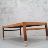 Swedish rosewood and pebbles coffee table in the style of Ib Kofod-Larsen , 1960s