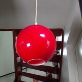 Red opaline ball suspension Ø30cm