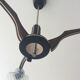 Scandinavian chandelier 60s in teak and molded glass