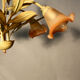 Chandelier leaf décor with 5 tulips of light