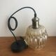 Vintage Lightly Smoked Glass Globe Pendant Light Electrical System New