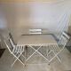 Salon de jardin pliant style bistrot – table et 3 chaises