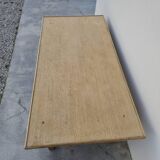 Table basse de ferme rustique en chêne massif Aérogommer - 1m18.5