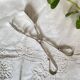 Vintage silver metal table service tongs tableware ACC-7081