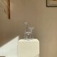 Set of three "Cool" glass candlesticks by Kosta Boda, Sweden, 1999