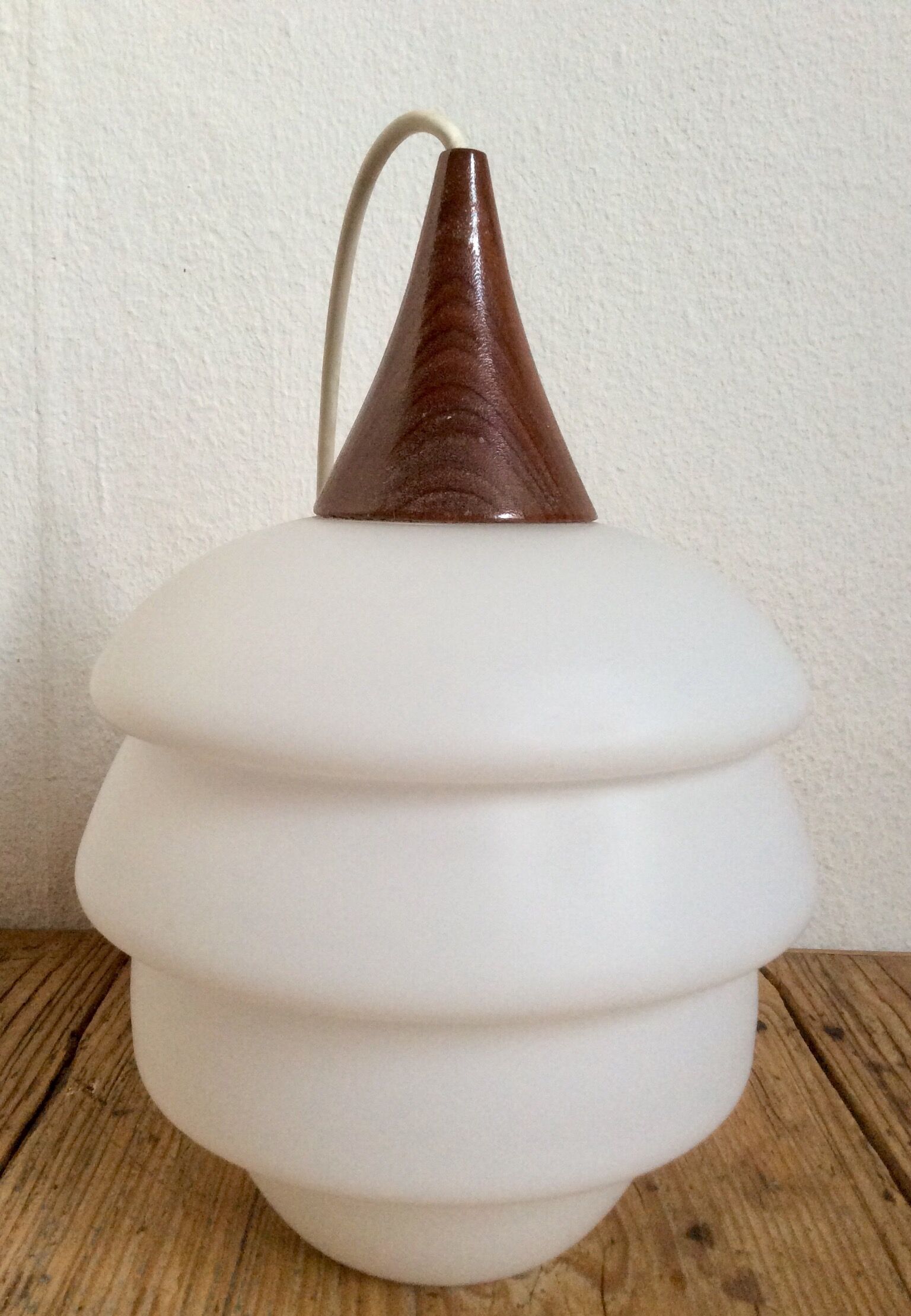 Philips suspension in opine and wood, 60s