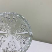 Metal and glass bowl