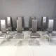 Vintage dining chairs by Giancarlo Vegni for Fasem, set of 8, 1980s