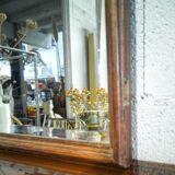 Beveled mirror contour wood 77x53cm