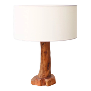 Lampe en bois abat jour - blanc