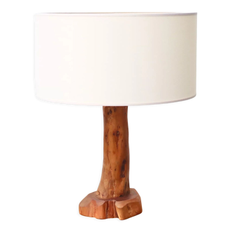 Wooden lamp white lampshade 50s