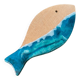 Wave-shaped serving board for fish