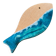 Wave-shaped serving board for fish