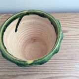 Glazed terracotta flowerpot