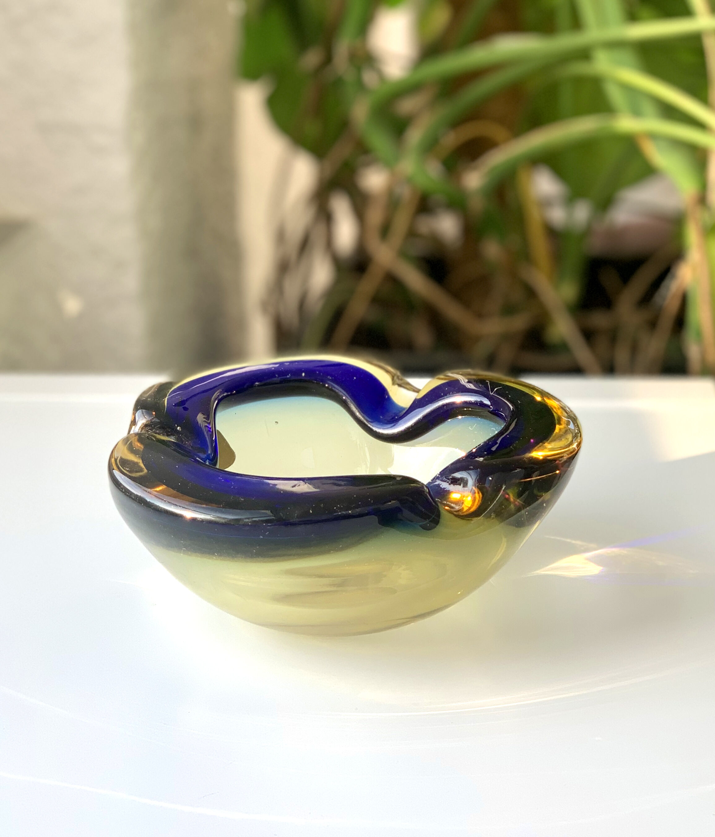 Ashtray or empty Murano glass pocket (Sommerso technique)