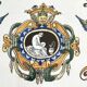 Antique Gien dish - 19th century - Italian Renaissance earthenware - Grotesque and allegorical decoration, 26.5 cm