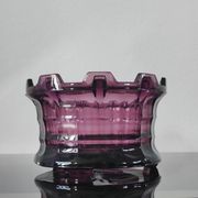 Cache-pot ou photophore brutaliste en verre