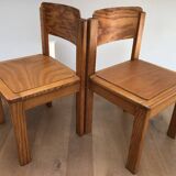 Pair of vintage chairs from the 1970s by Pierre Bégué