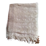 Dessus de lit en coton blanc , Ancien jeté de lit en crochet , couvre lit coton blanc