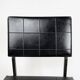Chaise design moderniste métal et similis cuir années 60