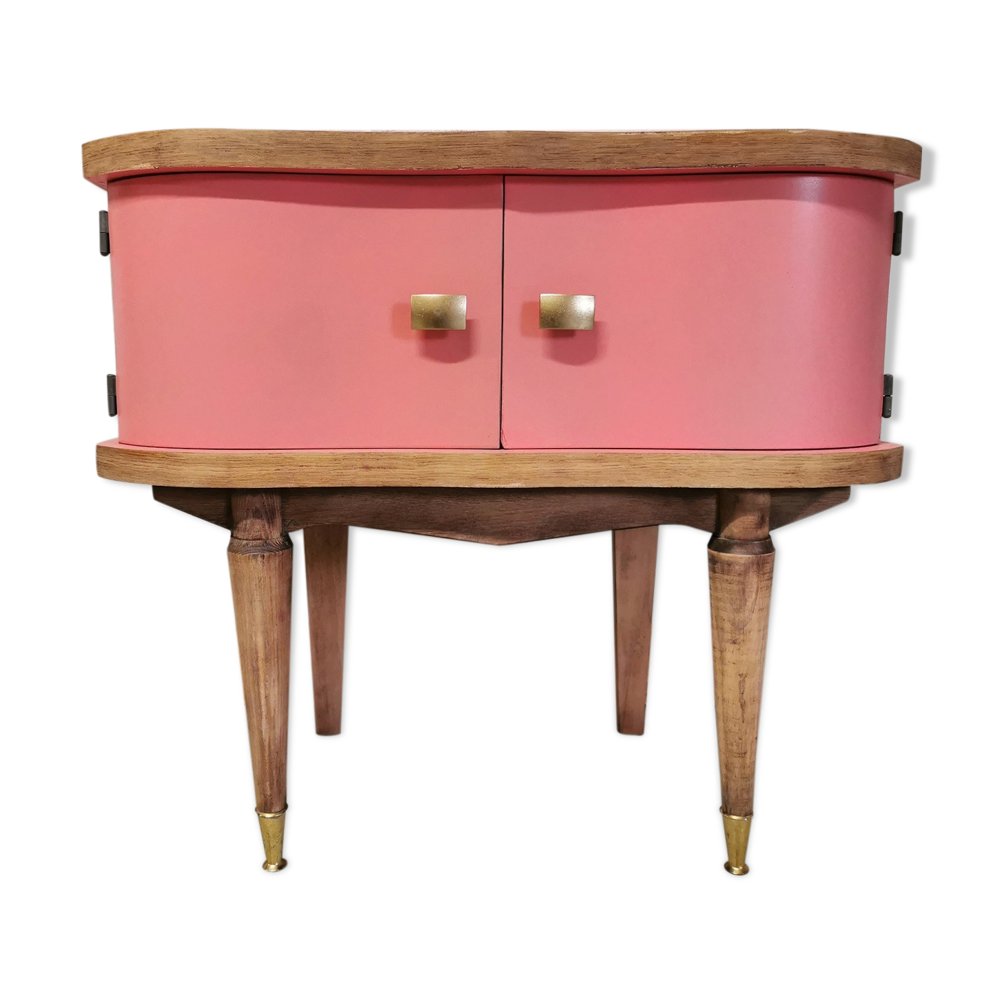 Powder pink vintage bedside