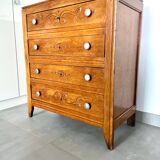 Vintage oak chest of drawers with 4 drawers, 1950s