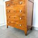 Vintage oak chest of drawers with 4 drawers, 1950s
