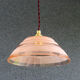 1950s style antique pink glass pendant light
