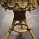 Mushroom rattan tripod lamp 60s