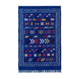 Small Moroccan Sabra rug blue 100x150 cm