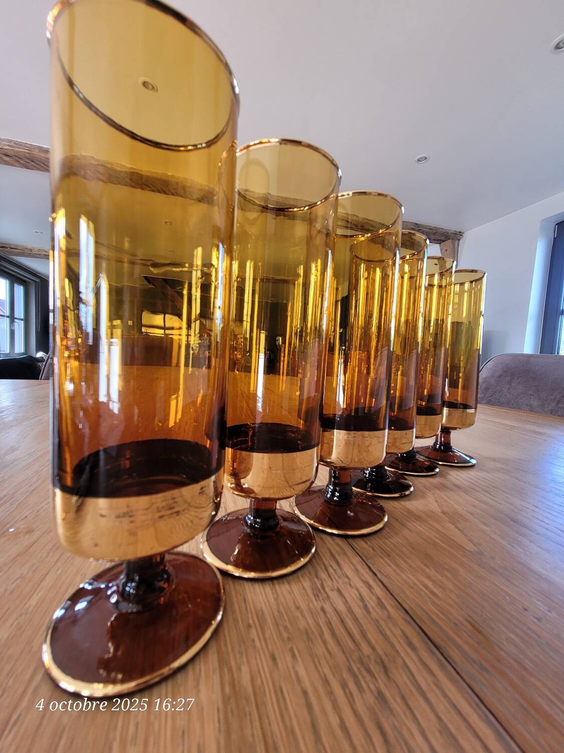 6 flûtes à champagne Vintage