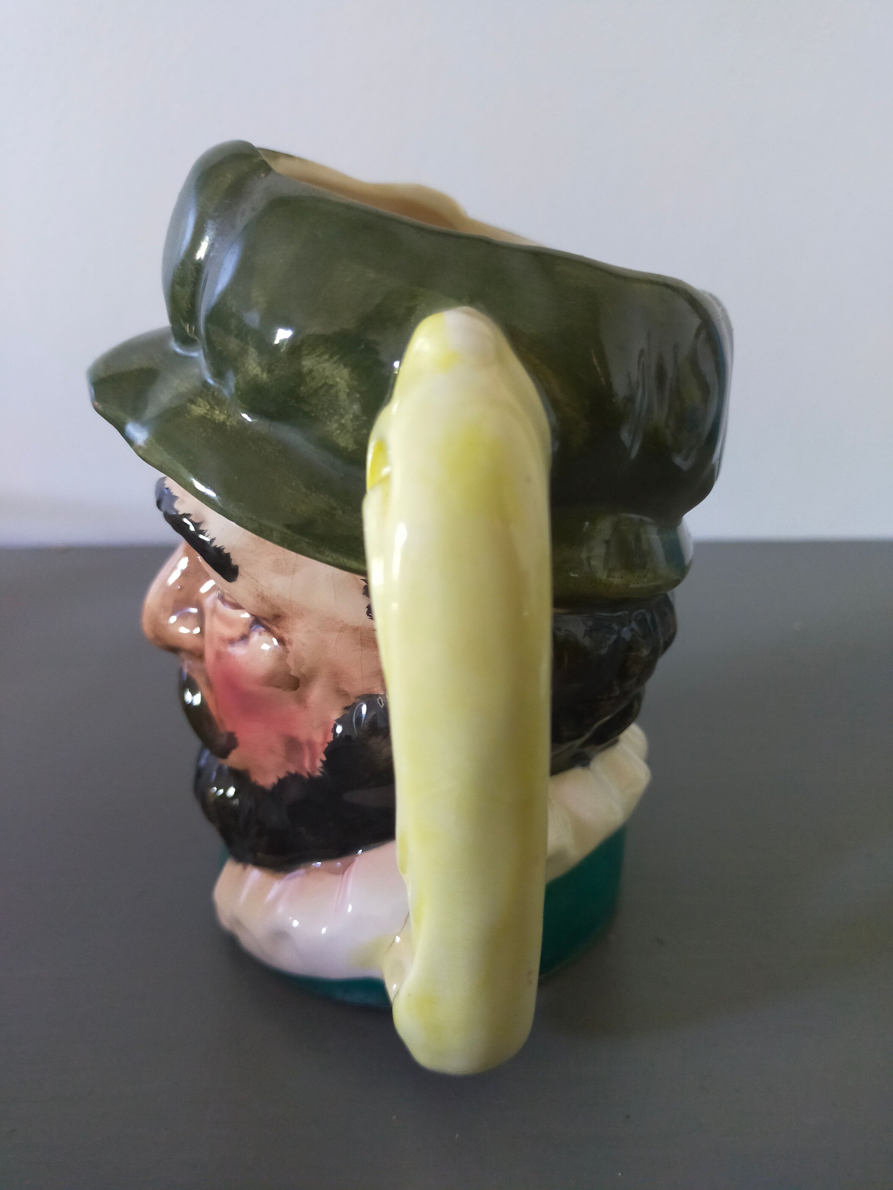 Vintage ceramic face mug, royal doulton style character figure