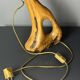 French midcentury brutalist olive wood table lamp, 1950s